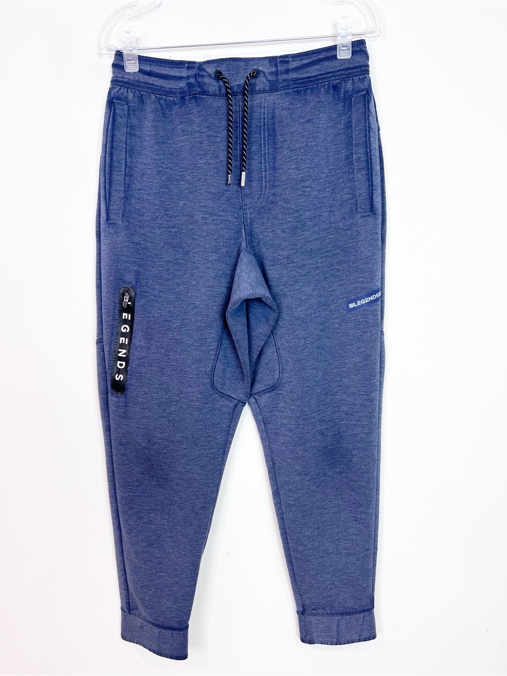 LEGENDS BLUE ELASTIC WAIST JOGGER BOTTOM SWEAT PANTS MENS SZ SMALL